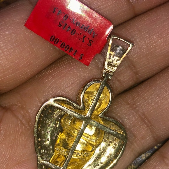 Real diamond angel pendant, not CZ not moissanite, genuine diamond angel charm - Picture 7 of 7